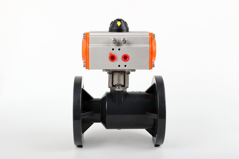 阿巴嘎气动法兰一体球阀